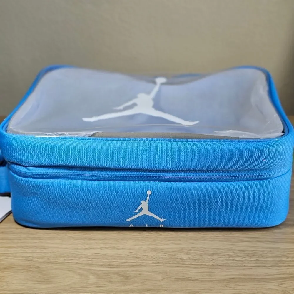 Air Jordan UNC Shoe Bag Soft Box Translucent Blue Jumpman Logo Zippers Brand New